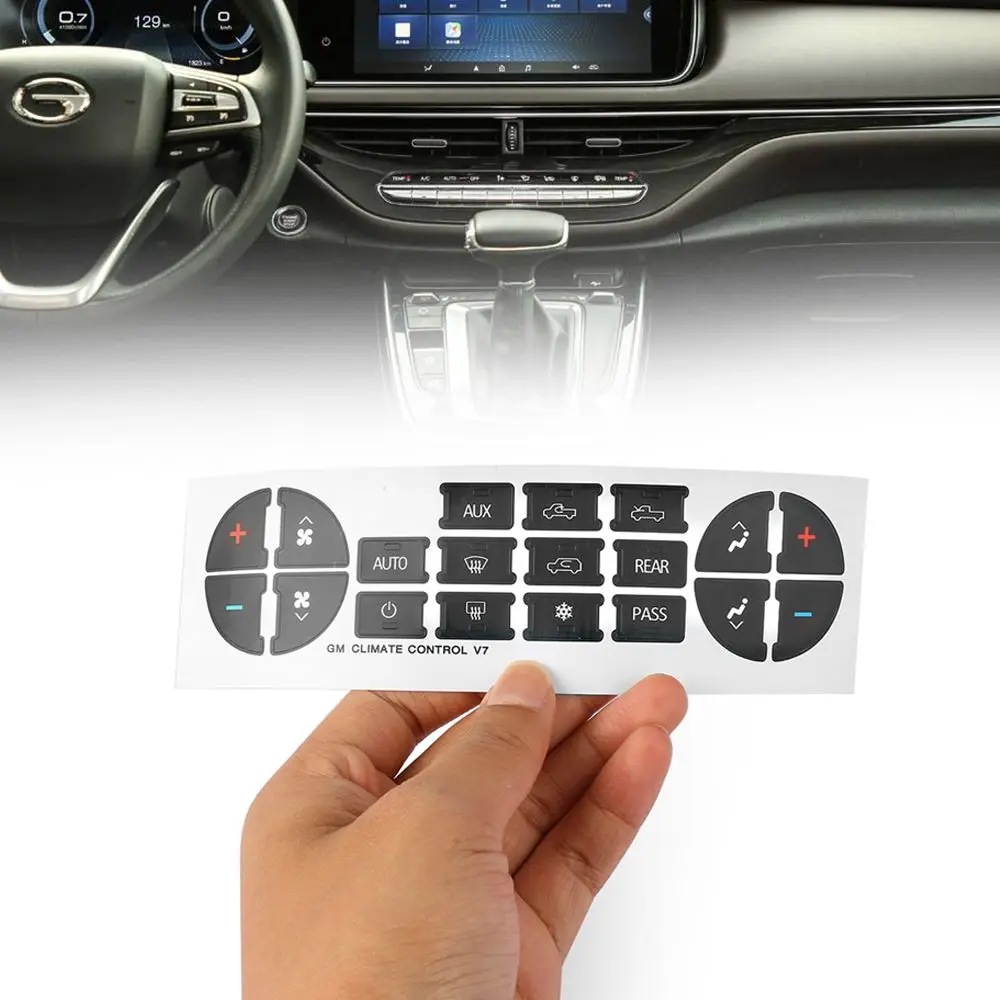 For GM GMC Radio+ A/C Climate Control Button Repair Decals Stickers Car Interior Stickers