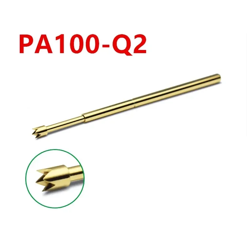 10PCS/Bag Gold-plating Spring Test Pin PA100-A2 B1 E2 H2 J1 Q1 Q2 T2 LM2 Outer Diameter 1.36mm Length 33.5mm PCB Probe