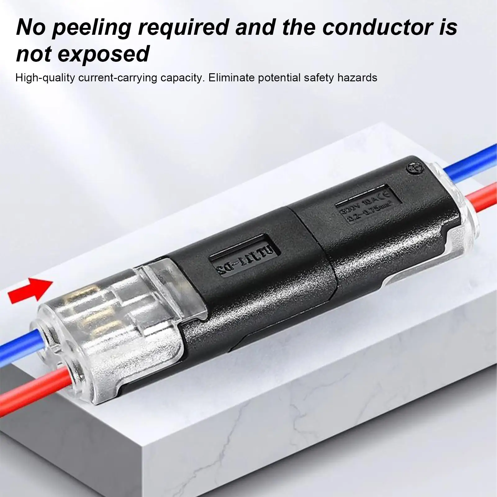 30Pcs/set LED Connector with Terminals Quick-Connect Terminal Blocks  2-Pin Connector Cable for Automotive Connections
