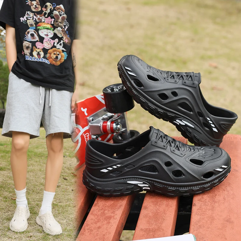 Breathable Men's Sandals Lightweight Wading Shoes Comfortable EVA Slippers for Women Outdoor Beach Sandals Individualized Slides