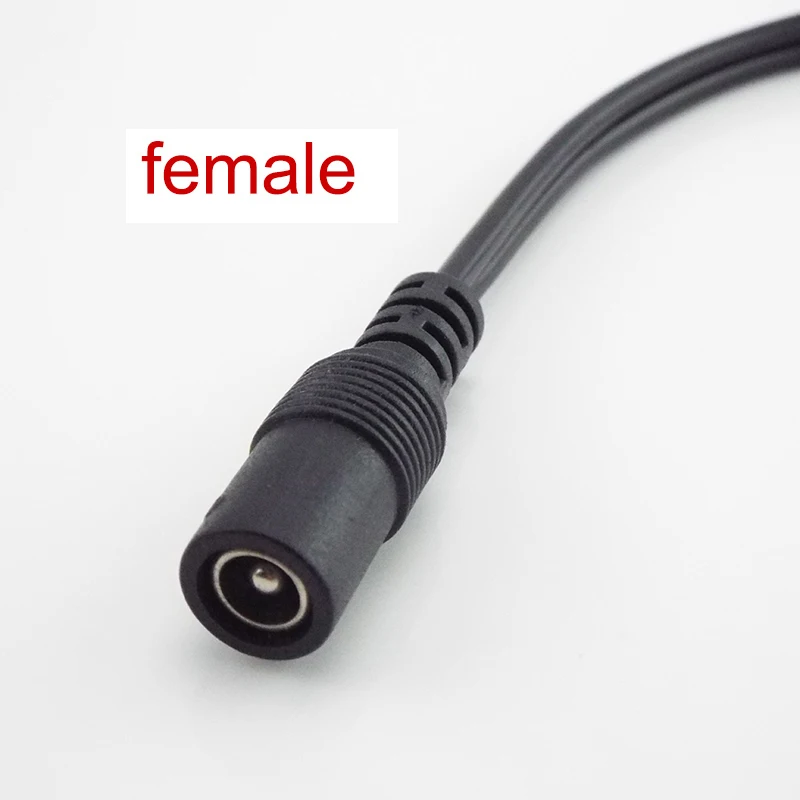 DC 1 Female to 2 Male Power Splitter Cable 2.1*5.5mm for CCTV Camera Security DVR Accessories LED Light Strip