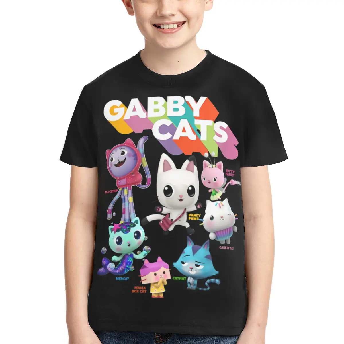 Gabby Dollhouse T Shirt - Short Sleeve Crew Neck Soft Fitted Tee Shirts for Teen Girl & Boy