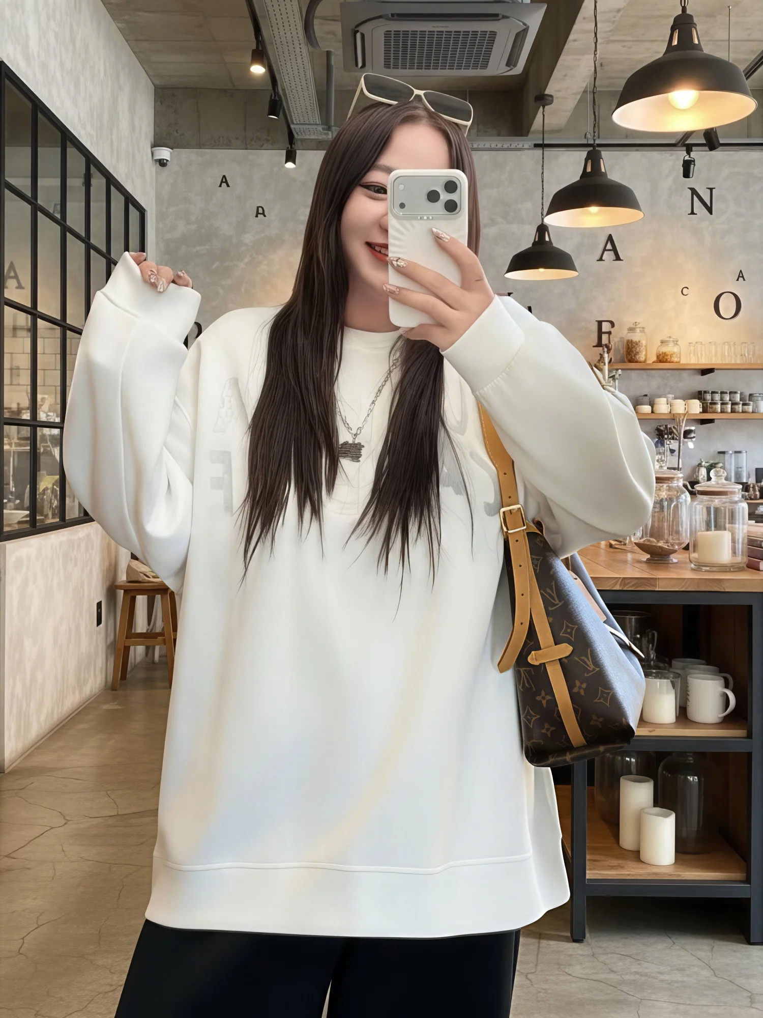 

Женская толстовка больших размеров с круглым вырезом, с буквенным принтом, утягивающая, в стиле оверсайз, для весеннего повседневного образа, из смесового хлопка и полиэстера, с длинным рукавом