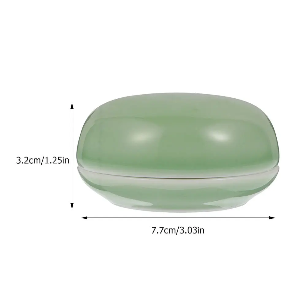 Professional Ceramic Inkpad Box Porcelain Red Seal Ink Paste Container Calligraphy Accessory Inkpad Storage Box Chinese Painting