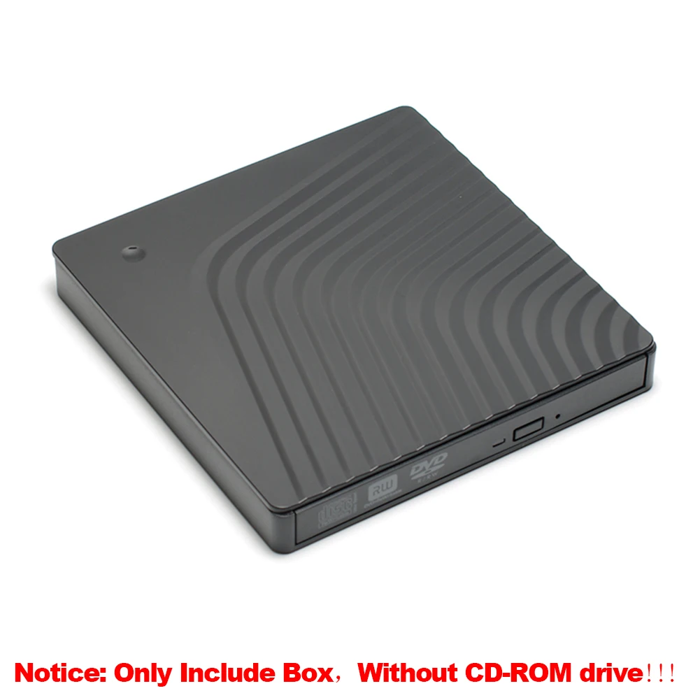 9.5/12.7mm DVD 드라이브 인클로저 USB3.0 타입 C DVD CD 드라이브 박스 광학 드라이브 외장 인클로저 노트북용 버너