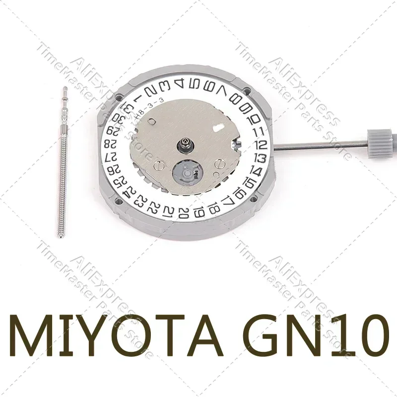 Japón original MIYOTA GN10 movimiento de cuarzo GN12 movimiento fecha en 3/6 movimiento de reloj repuestos piezas de reparación