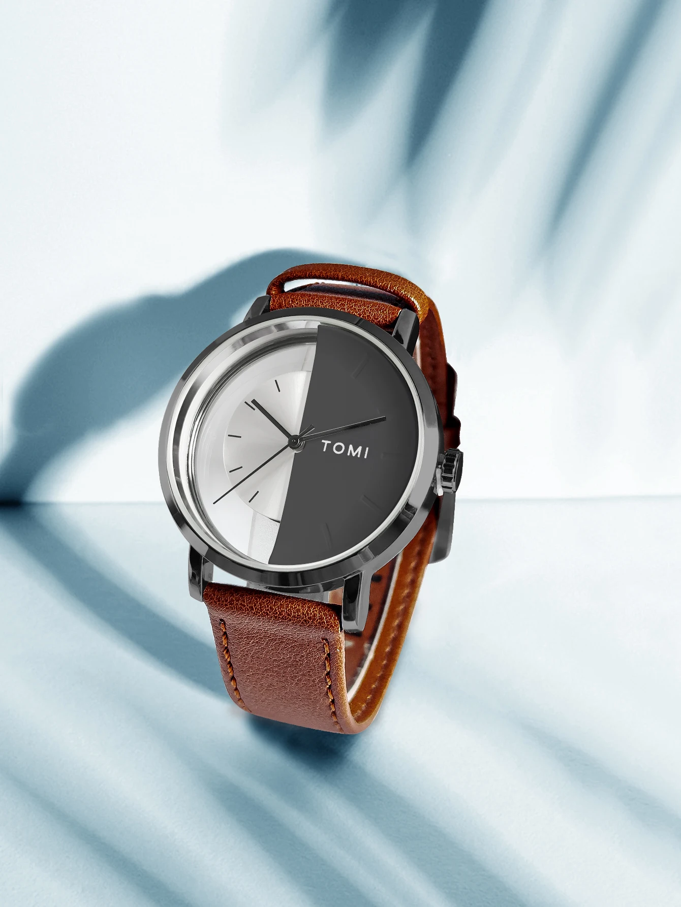 TOMI 3PCS Luxus Business Geschenk Box Set Männer Uhr Brieftasche Einfache Freizeit Kreative Hohl Zifferblatt Männer Quarzuhr Uhr uhr Geschenke – Detail 10