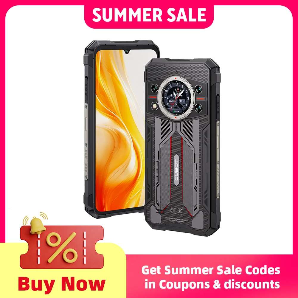 Cubot Rugged Smartphone 5G King Kong 11, Android 15, Up to 32GB RAM+256GB ROM, 108MP Camera, 10200mAh, Dual Screen, MTK7025,6nm