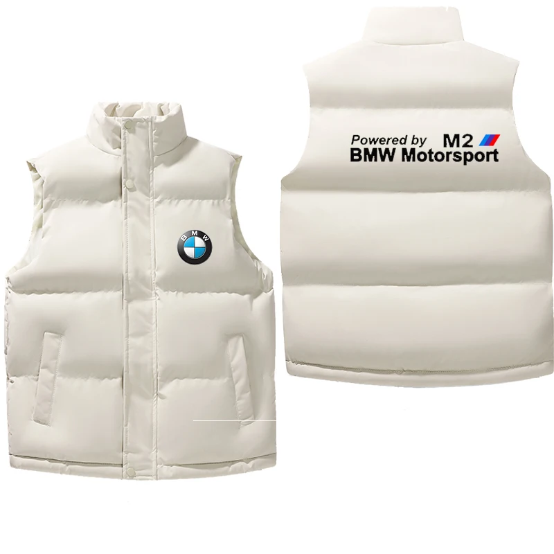 

BMW,Men's Vest Sleeveless Warm Jacket Winter Waterproof Zipper Coat, Autumn High-neck Casual Vest, Brand Clothing Bomber Jacket