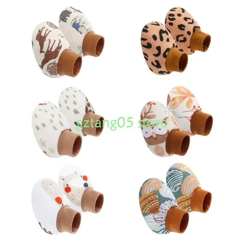 57EE 6 par skarpetek dziecięcych unisex Miękka bawełna Zestaw butów halowych Elastyczne krawędzie Piękny wzór Projektowanie na w