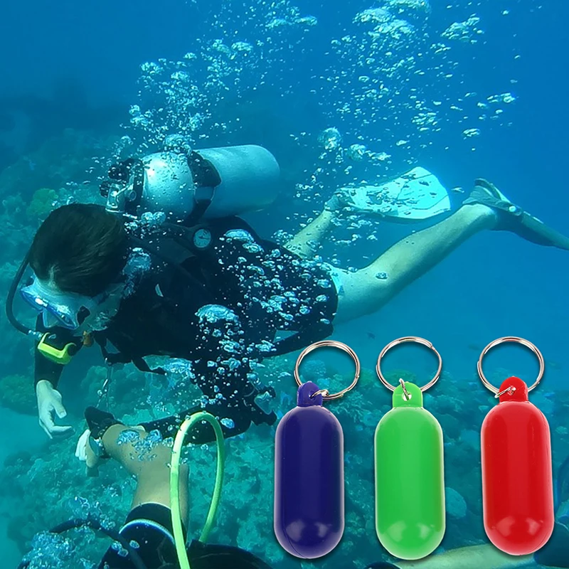 2Pcs Kajak Schwimmenden Schlüsselring Schwimmfähig Segelboot Float Kanal Schlüsselbund Für Angeln Kajakfahren Rafting Surfen