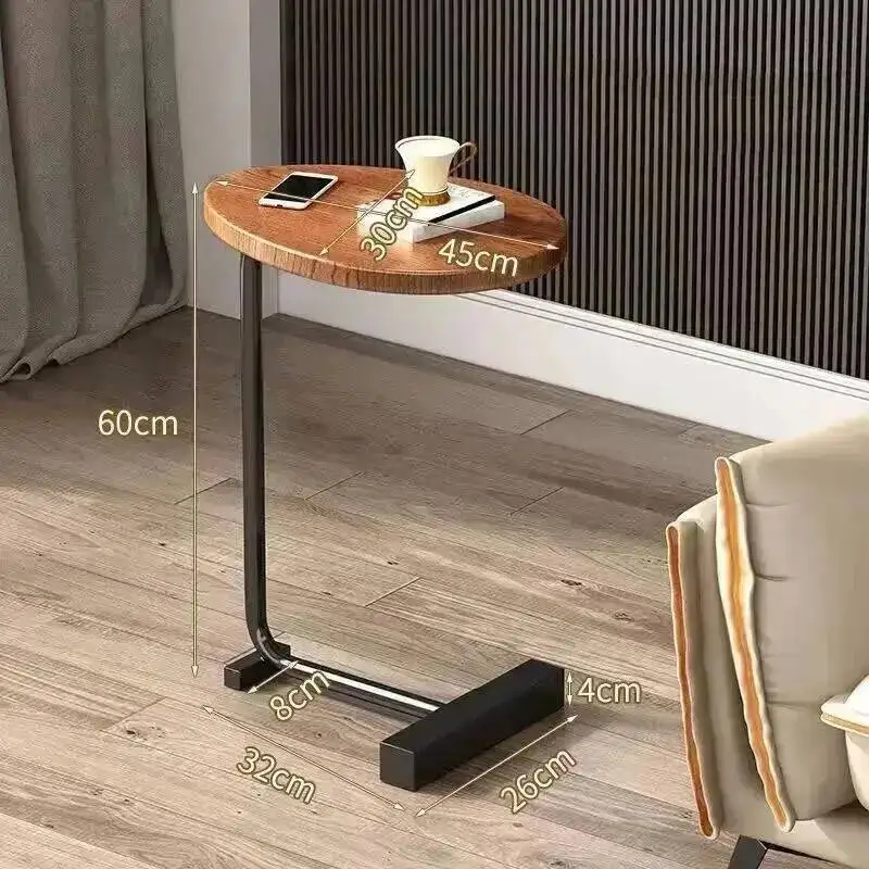 Corner Table Sofa Modern Side Simple Table Bedside Reading Oval Coffee Table Tea Solid Wood Counter Top Living Room Furnitures