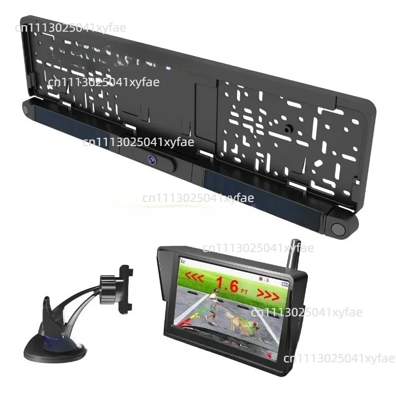 5 Inch 2.4G WiFi Wireless Car Rear View Camera European License Plate Parking Monitor