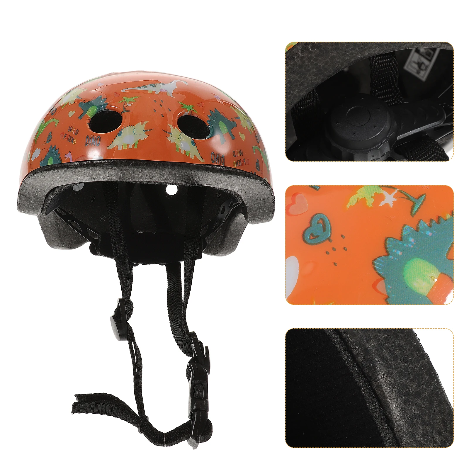 

Cycling Strong Pvc Shell Foam Shock Absorbing Ventilated Aerodynamic Adjustable 50-53Cm Cartoon Pattern Bright