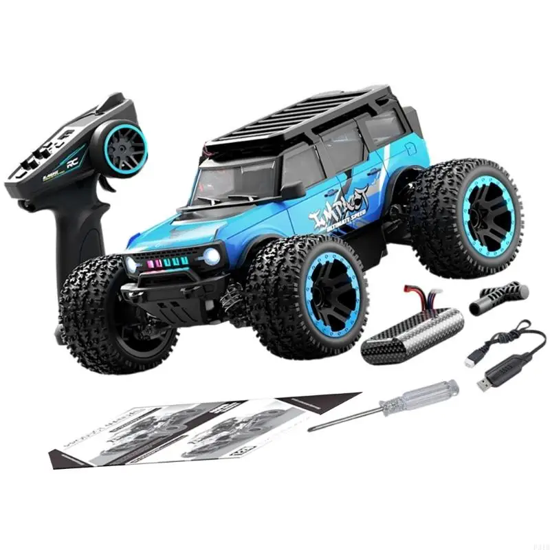 1/20スケール4WDリモートコントロールカーはブラシレスモーターとLEDライトを備えており、高速な地形レーシングP31B