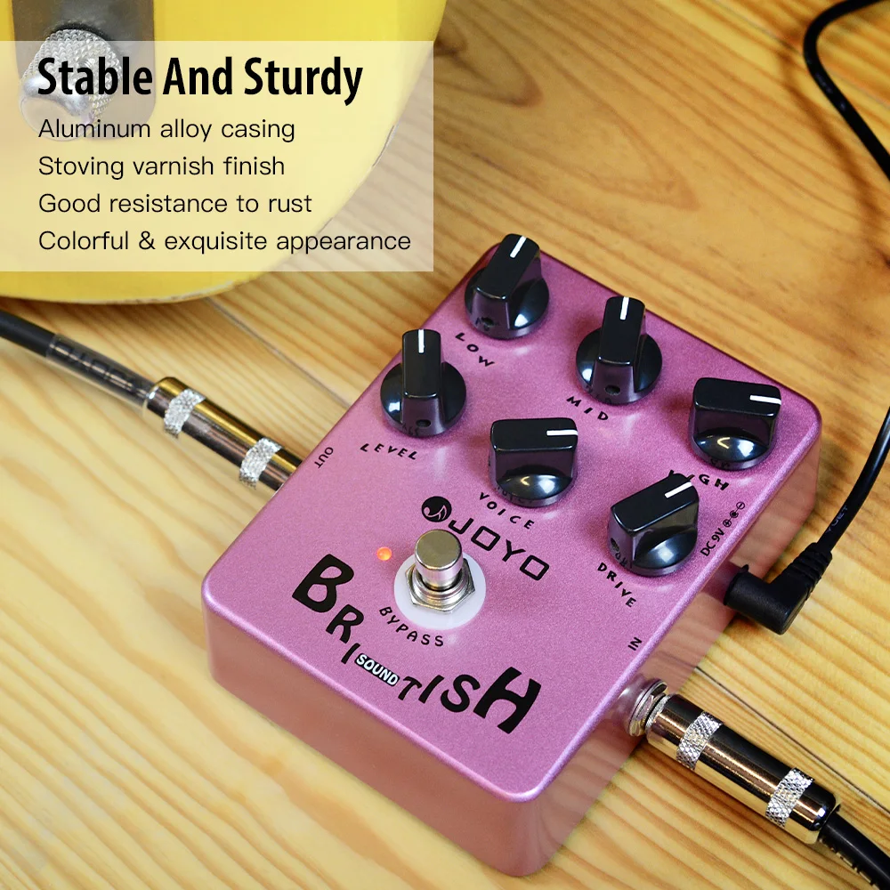 JOYO JF-16 Guitar British Sound Overdrive Effect Pedal Blues Breaker Overdrive to Plexi Roar JCM800 Pre-amp Simulation Pedal view 4