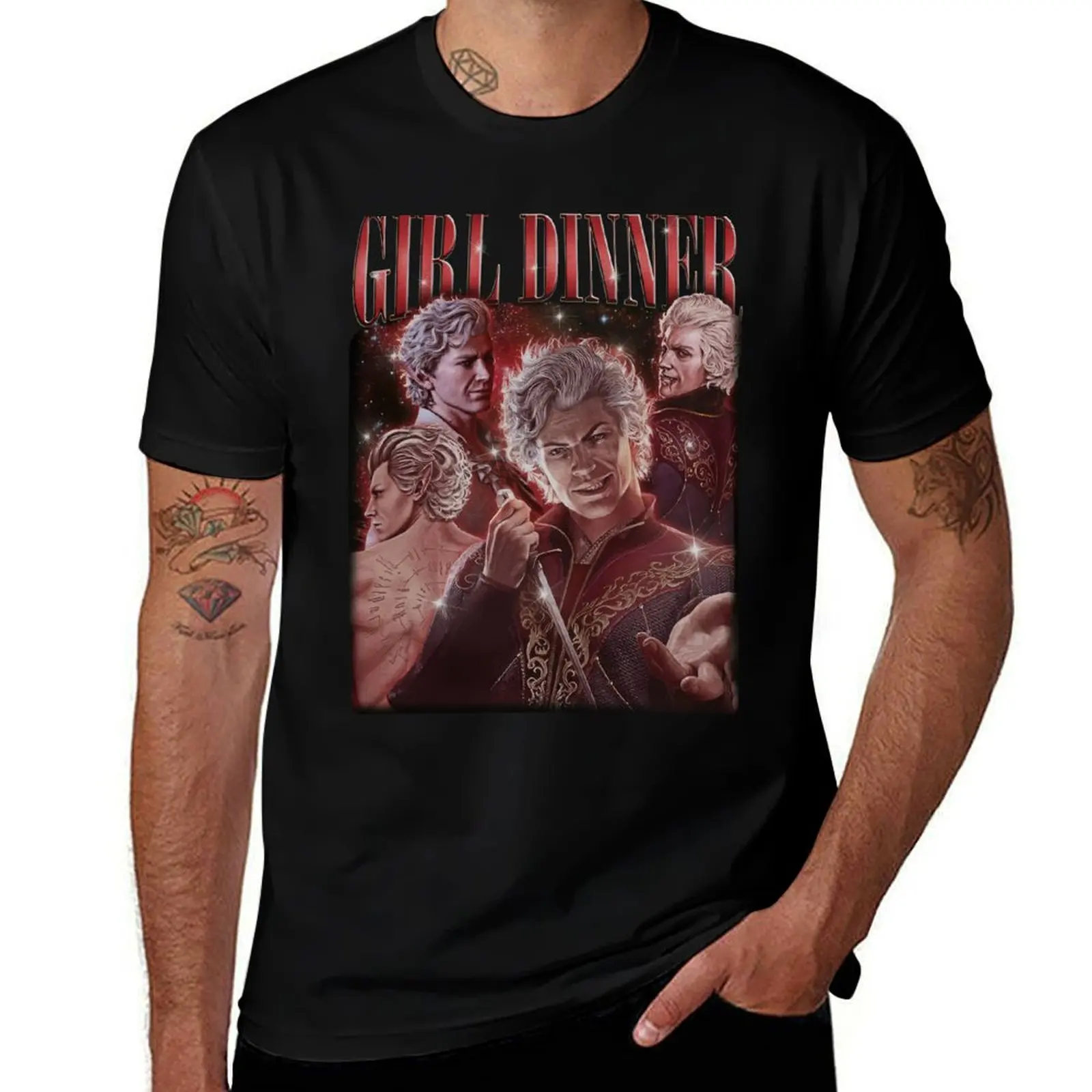 

Astarion Bulders Girl Dinner T-Shirt t shirts for man cotton funny man t shirt designer mens graphic t shirts T-Shirt