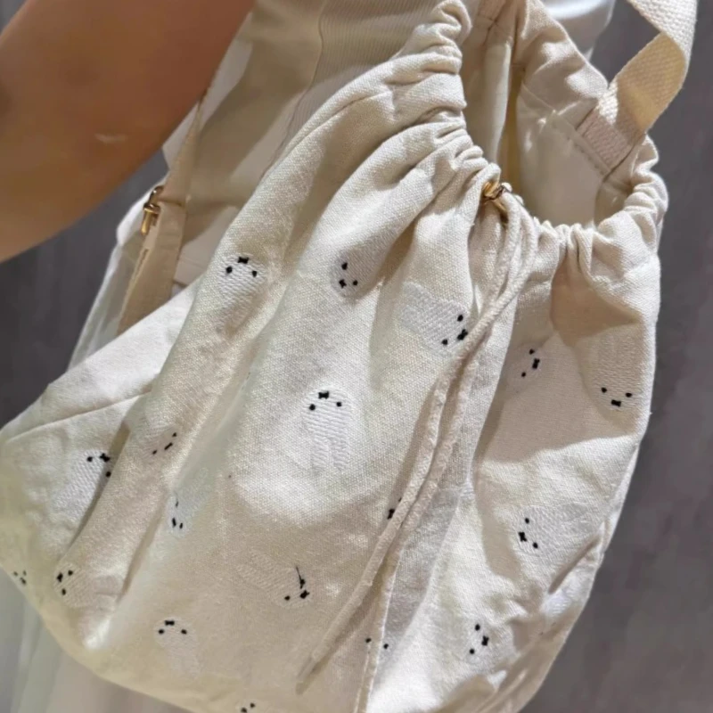 2024 Sweet Kawaii Rabbit Backpacks All Match Y2k Aesthetic Drawstring Women Bags Girls Cute Fashion Students Casual Schoolbags