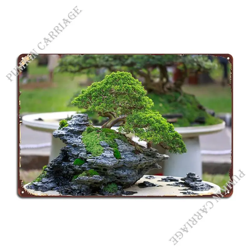 

Green Bonsai Tree Metal Sign Poster Rusty Club Designing Wall Plaque Tin Sign Poster