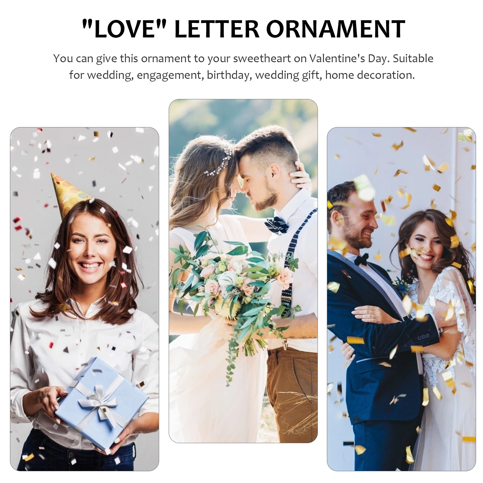 

1Set Exquisite Home Letter Ornament Safe Environmentally Friendly Birthday Engagement Gift "Home" Letter Ornament