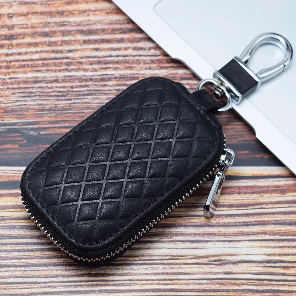 

1pc Universal Car Key Bag Durable Key Holder Waist Hanging Pouch Scratch Resistant For Men Women Gift Car Keychain