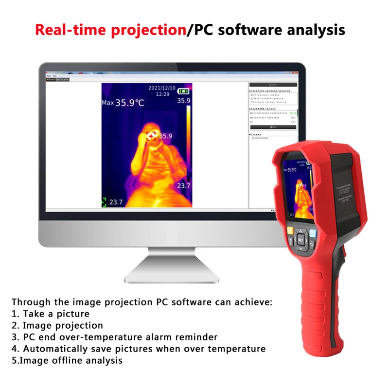 UNI-T-Infrared Camera Temperature Imaging Circuit, Manutenção Elétrica, Thermal Imager, Resolução 256 × 192, UTI260B UTi260A