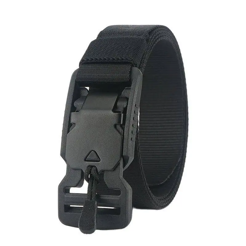 2.5CM Mens Womens Unisex Belt Canvas Outdoor Tactical Adjustable Belt with Plastic Buckle