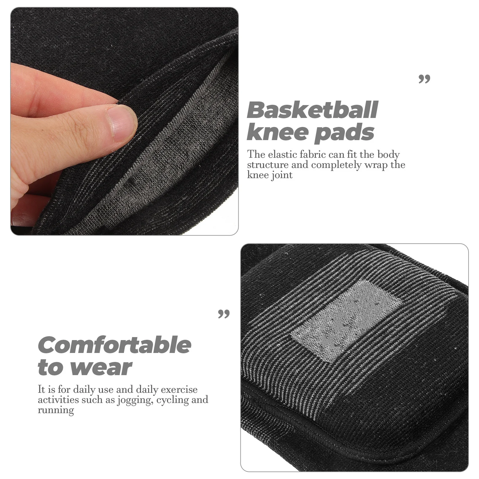 دعامة الركبة خفيفة الوزن قابلة للتنفس لتشغيل ركوب الدراجات والركض والتمارين المضادة للتصادمات وكرة السلة #4