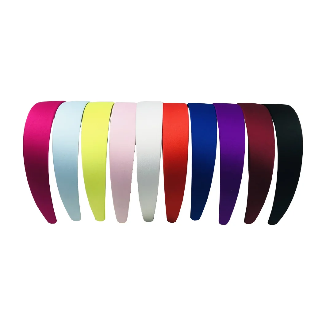 20pcs 3cm Width Plain Hairband Wholesale Women Headband Fabric Covered 11 Candy Colors DIY Jewelry Non-Slip Hair Hoop