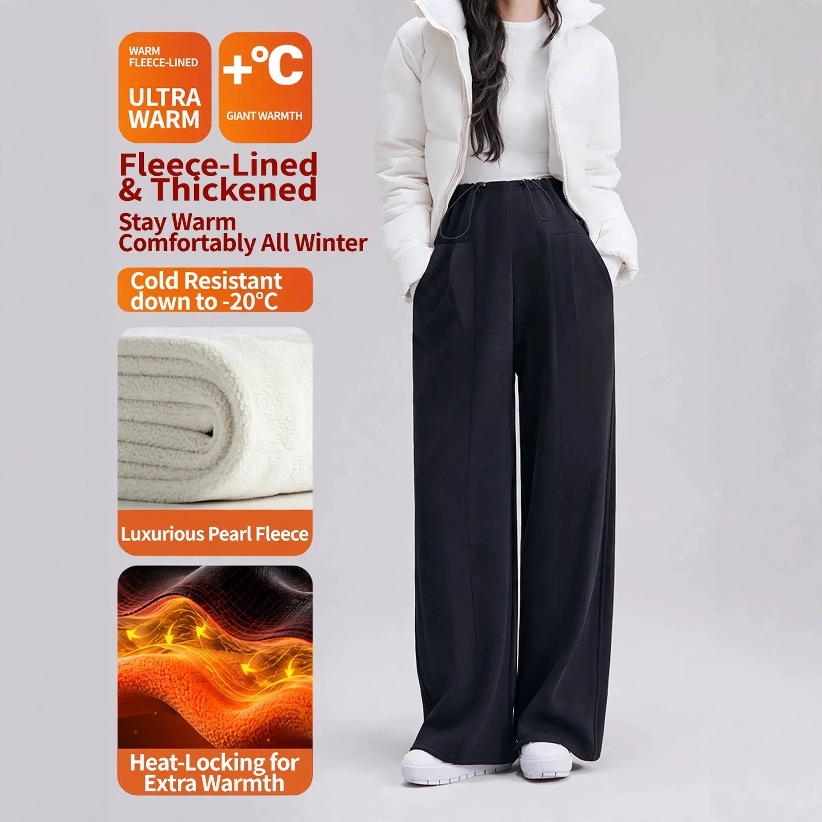 Maternity Pants Cotton Fleece Thickened Warm Loose Plus Size Autumn Winter Thermal Pregnancy Clothing Women Comfortable Casual