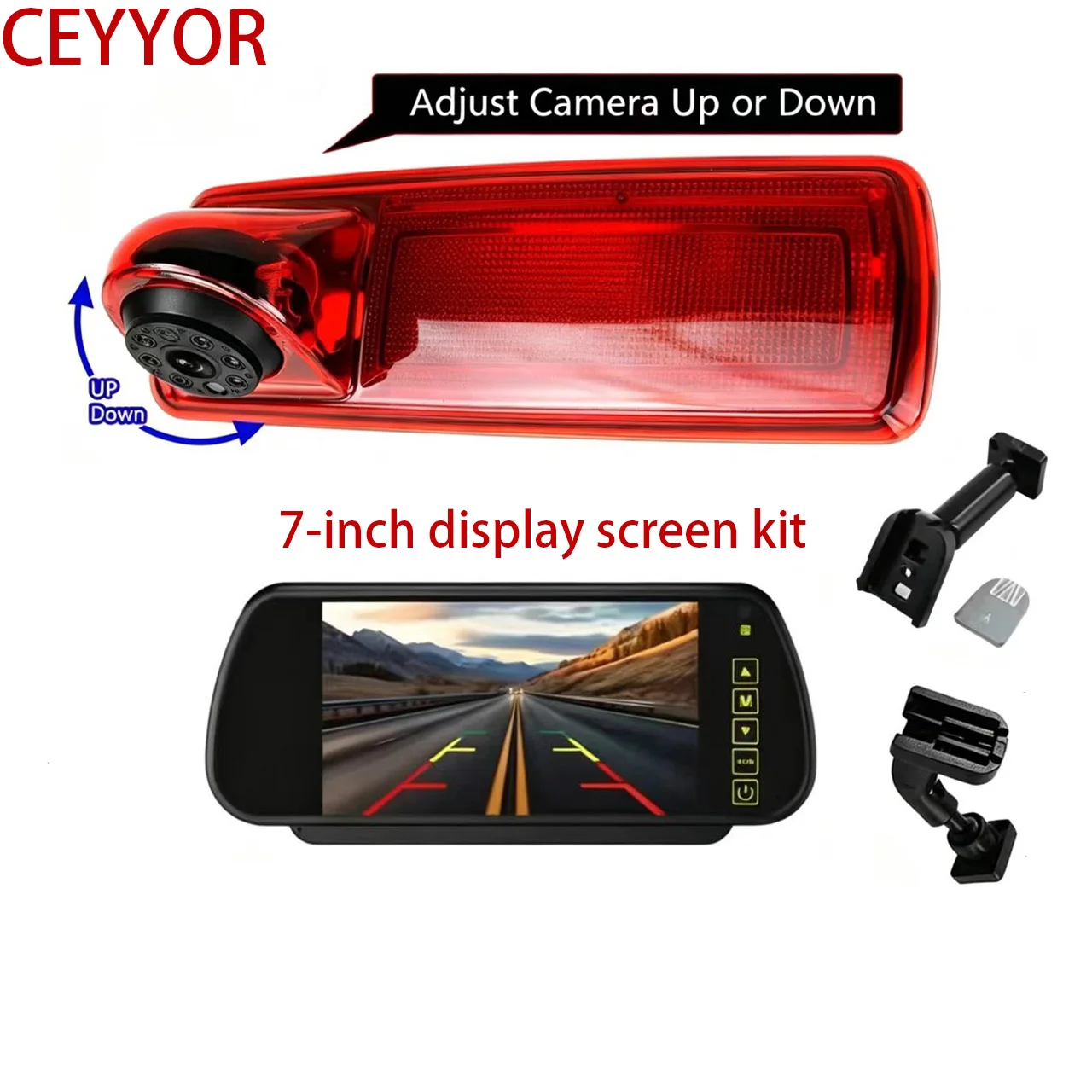 Applicable to Kit de caméra de recul avec moniteur pour Renault Trafic, Vauxhall/Opel Vivaro, Nissan NV300 7-inch display screen