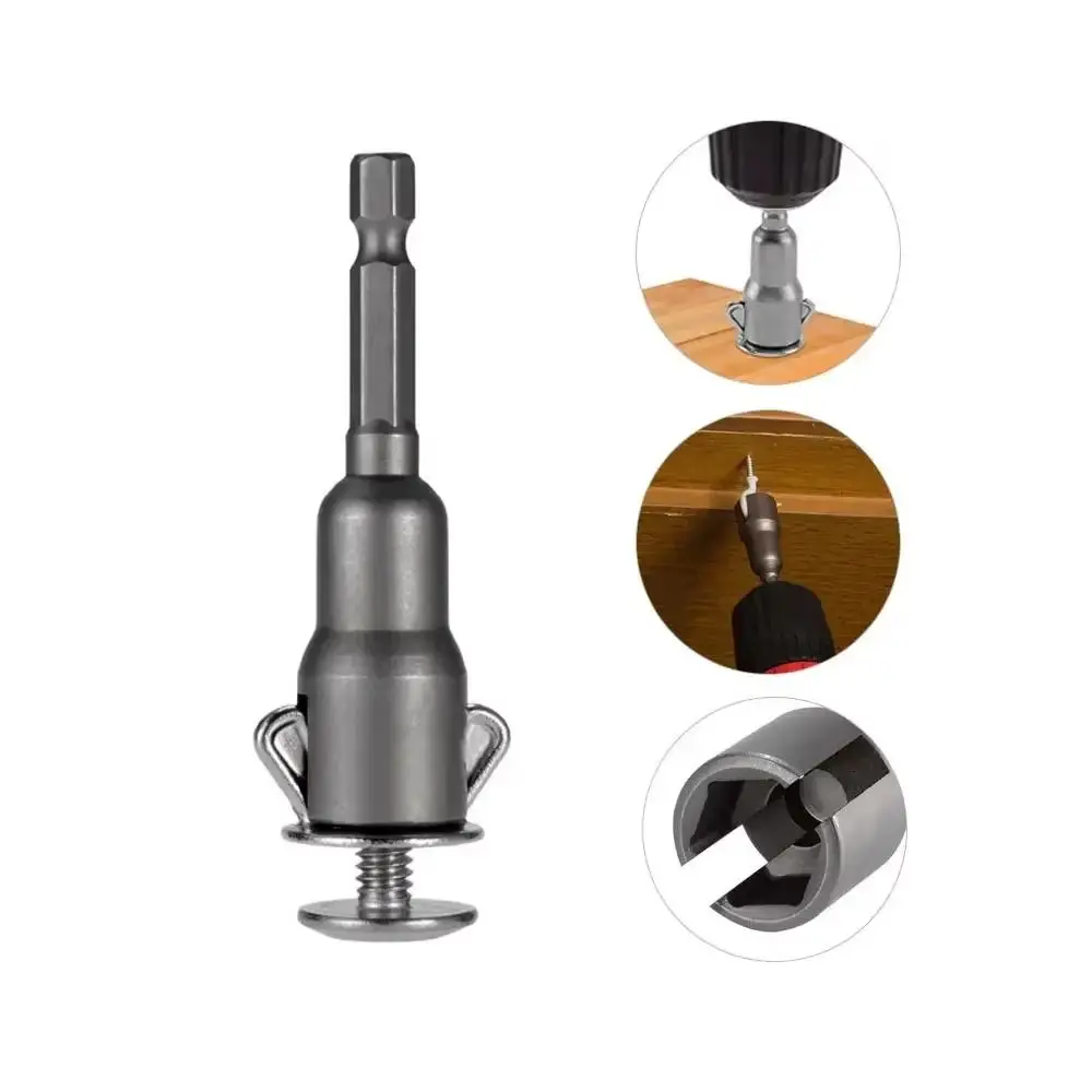 1/4'' Size Hexagon Shank Wing Socket 12mm Slotted Long Power Wing Butterfly Socket 65mm Length Hex Shank Slotted Socket