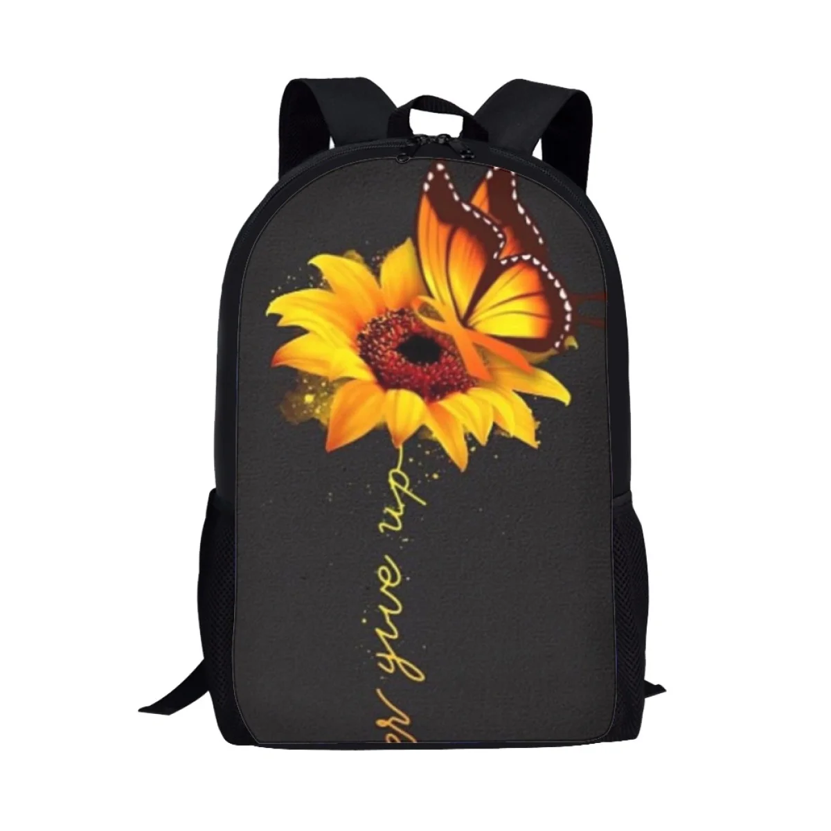 Creative Sunflower School Bags for Girls Boys Teenagers Daily Casual Backpack Laptop Bag Women Men Simple Style Travel Rucksacks