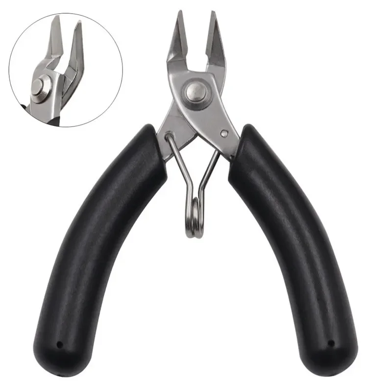 1pcs Diagonal Pliers Small Soft Cutting Electronic Pliers Mini Wire Cutters Wire Insulated Rubber Handle Model Hand Tools