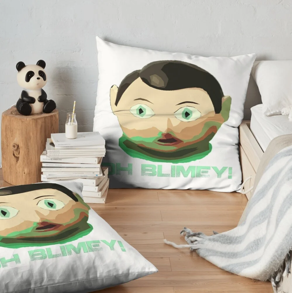 'oh Blimey' - the Legend Frank Sidebottom Pattern Square Pillow Case Sofa Decorative Throw Pillow Cushion Cover Home Accessories