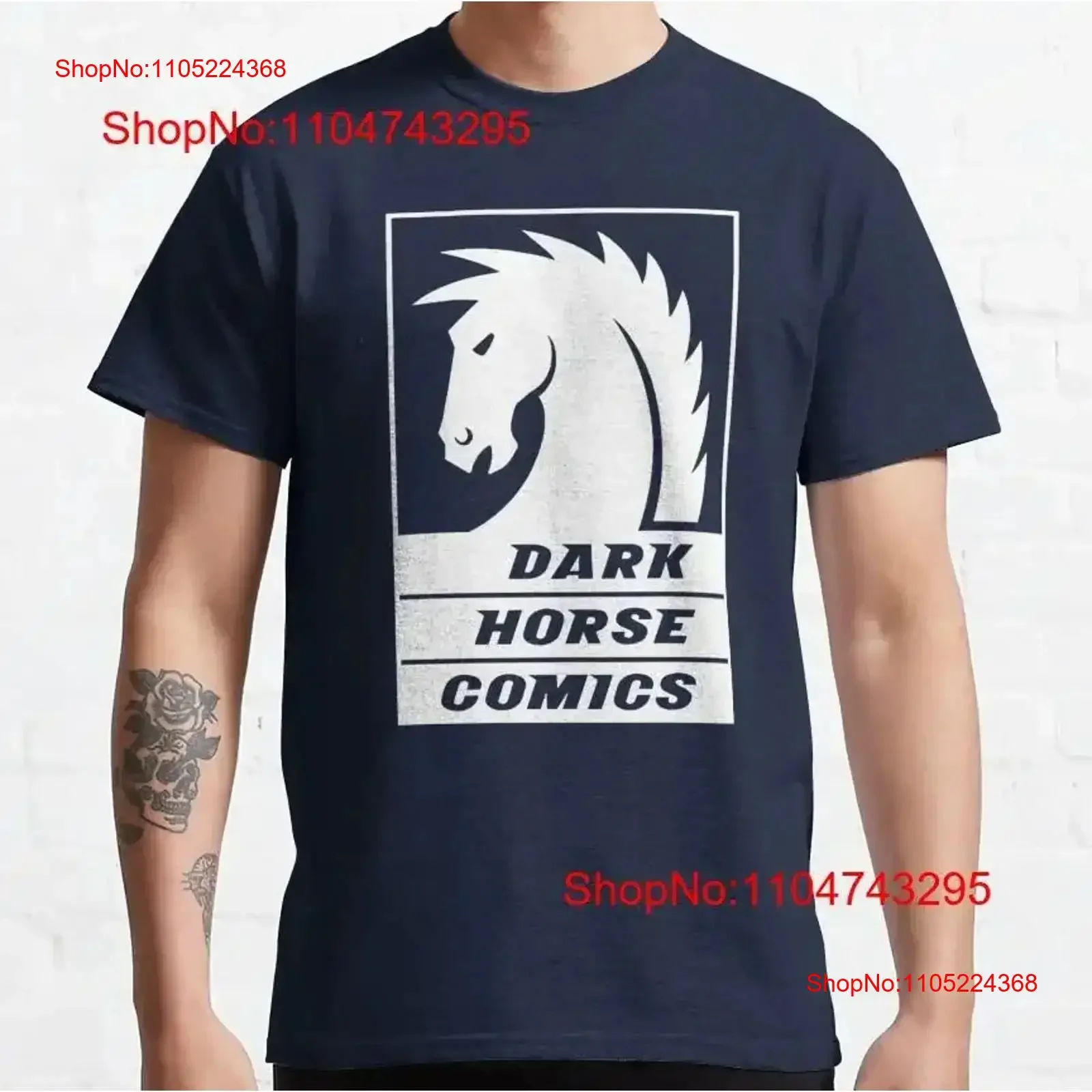 

Лидер продаж, классическая футболка с логотипом Dark Horse Comics, винтажная стираная дышащая удобная повседневная мужская слегка мягкая футболка