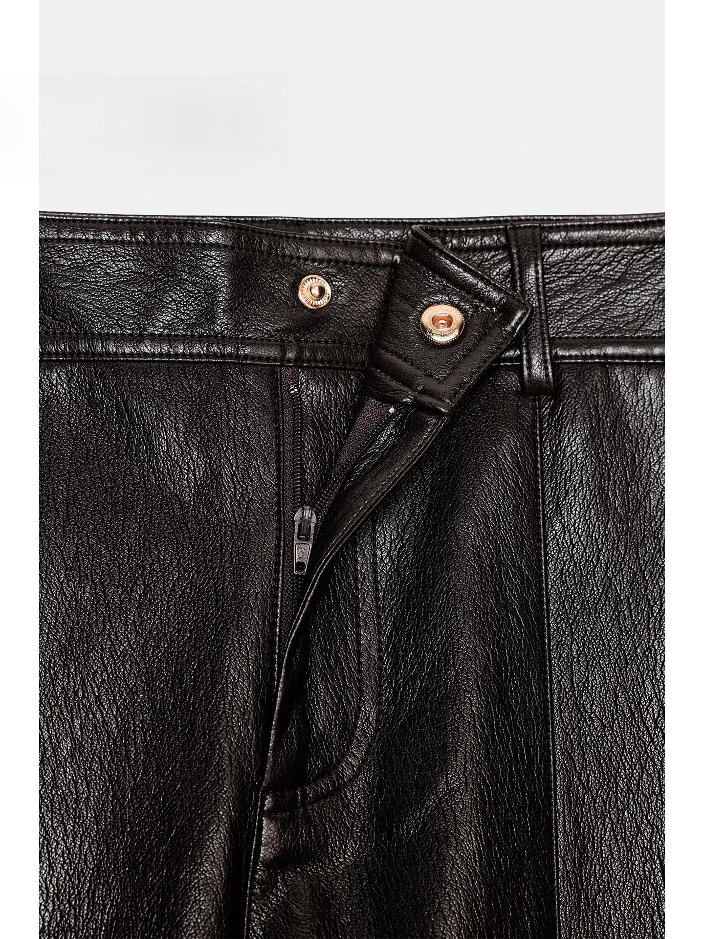 كول جلد نظرة مستقيم الساق سراويل تقليدية عالية الخصر المرأة Sli التخسيس شتاء 2025 Faion بناطيل كاجوال