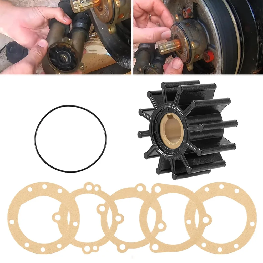 

18838-0001Inboard Water Pump Impeller Kit12Blade Replacement for Sherwood09959K Johnson09-701B-1 Jabsco 18838-0001 Volvo Penta 8