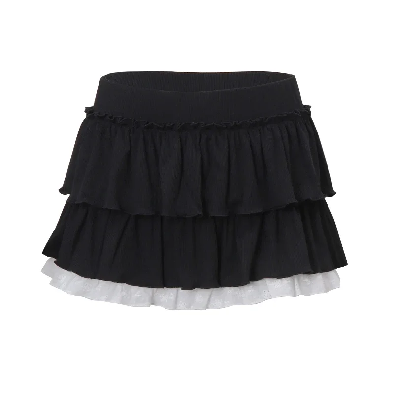 Falda corta Sexy novedad de verano Y2K plisada rompecabezas Mini falda dulce y linda fiesta en club nocturno falda de mujer moda mujer