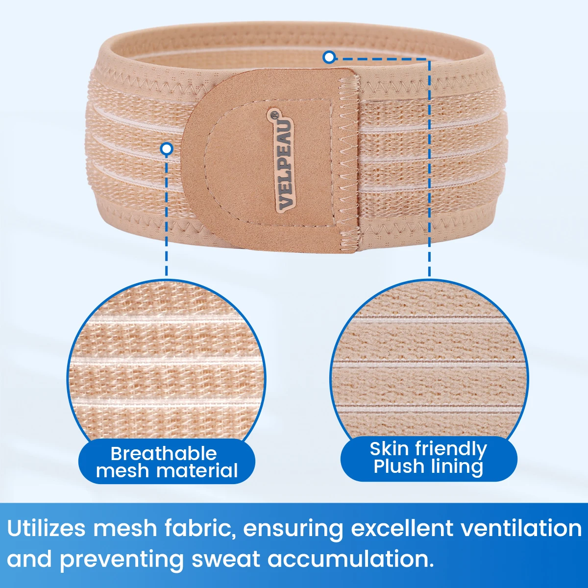 VELPEAU Baby Umbilical Hernia Belt, Newborn Belly Button Navel Band with 3 Compression Pads, Abdominal Binder Support for Infant