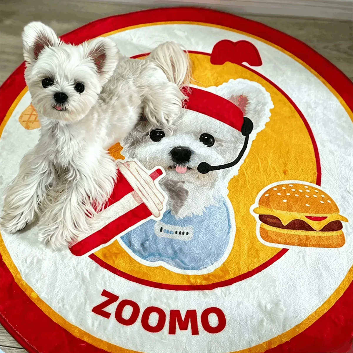 Custom Pet Portrait Floor Mats Living Room Round Rug Soft Plush Bedside Mat Printed Carpet Machine Washable Anti-slip Rugs 원형러그