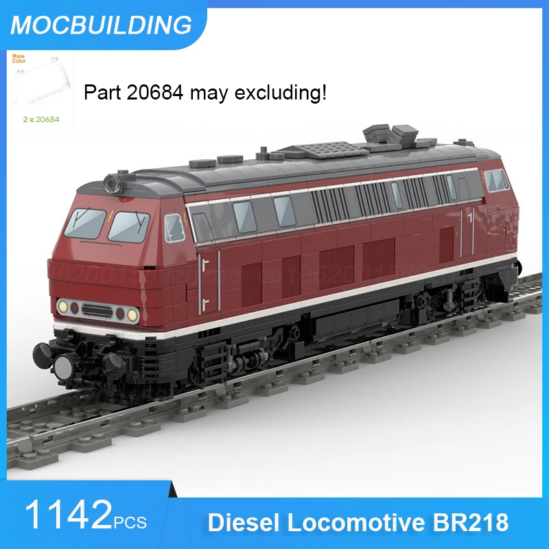 MOC Building Blocks Diesel Locomotive BR218 BR132 BR118 Train Model DIY Assemble Bricks Transportation Collection Toys Gifts