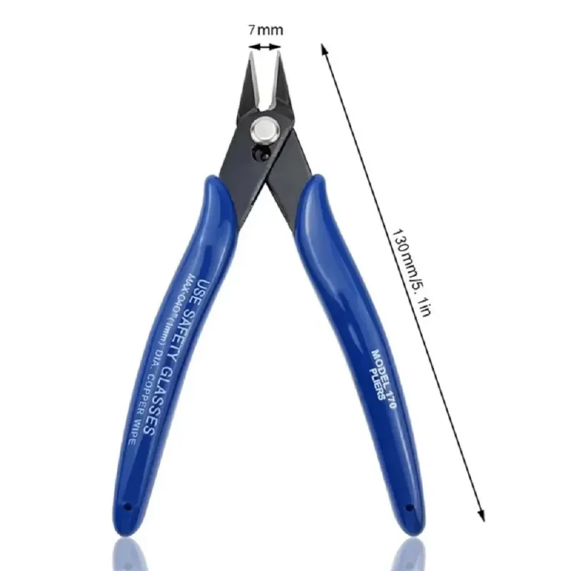 Carbon Steel Diagonal Pliers – Wire & Cable Cutters for Electronics, Soft Copper, Jewelry Repair