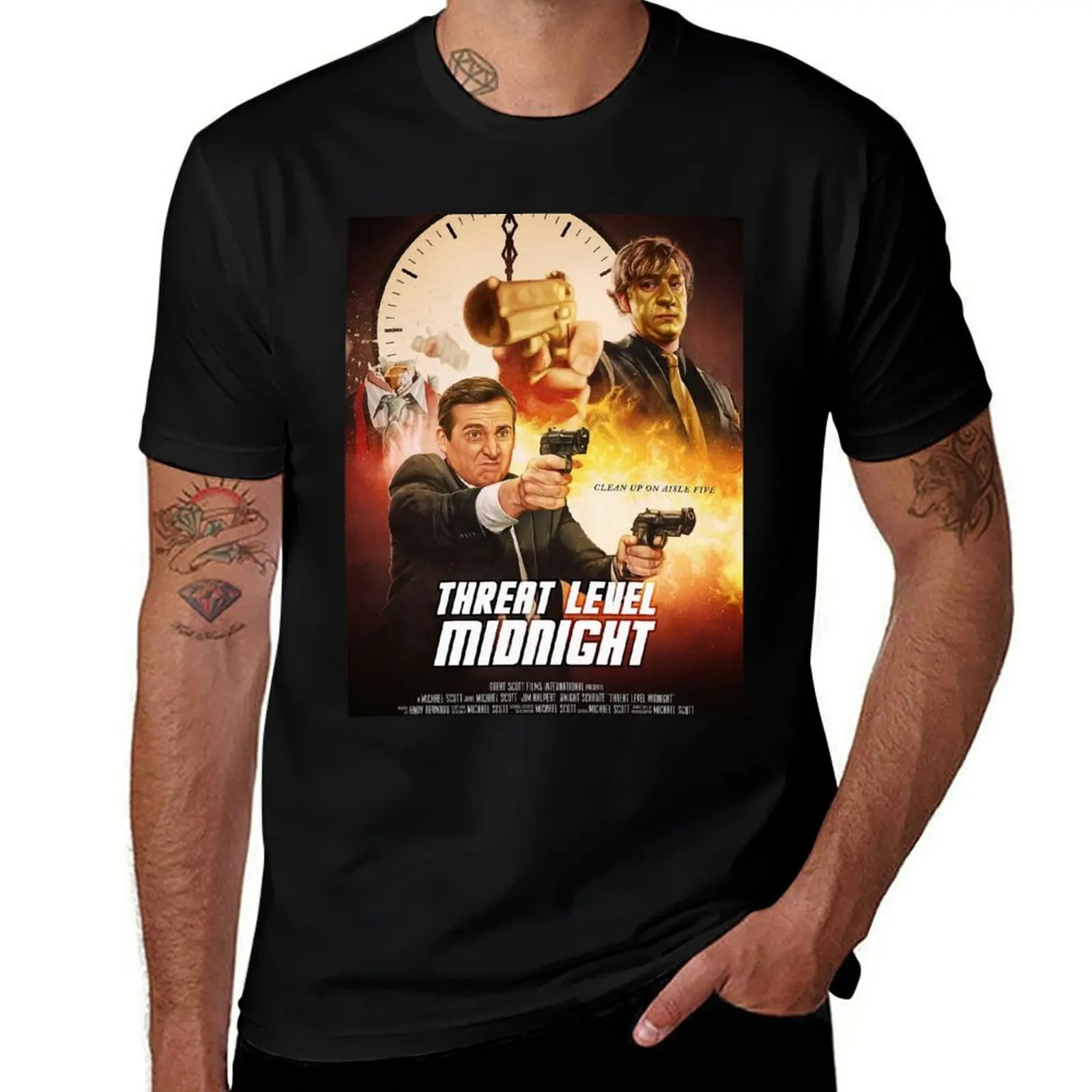 Threat Level Midnight ~ The Office T-Shirt Casual Lightweight Short Sleeve Top T-Shirt
