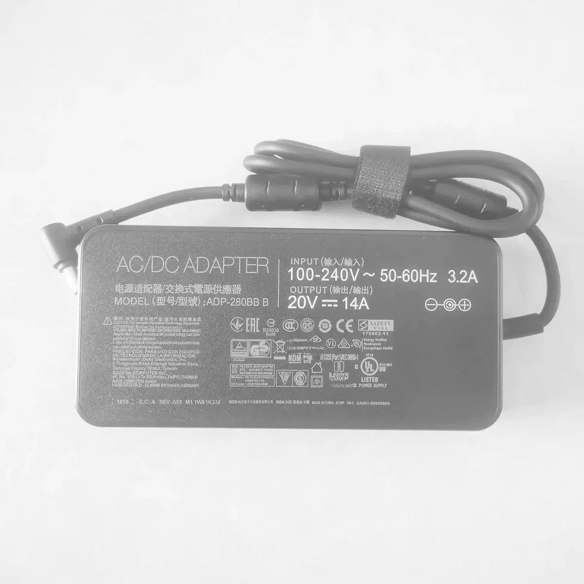 Original 280W 20V 14A Laptop AC Power Adapter Charger for ASUS ROG Strix Scar 6 Plus G703GX-GS