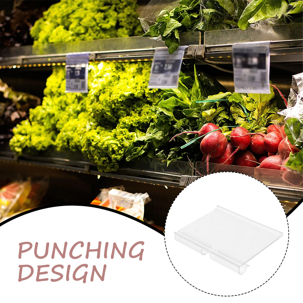 20 Buah Tempat Label Harga PVC Serbaguna Tempat Label Rak Display Harga Aksesori Toko Supermarket Label Rak