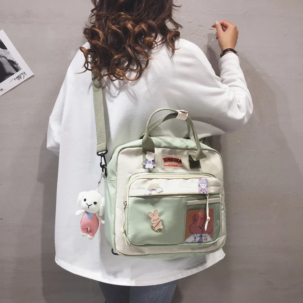 Korean Student Schoolbag Japanese Nylon Backpack Girl Travel Totes Shoulder Bags for Women Students Shopping Travel