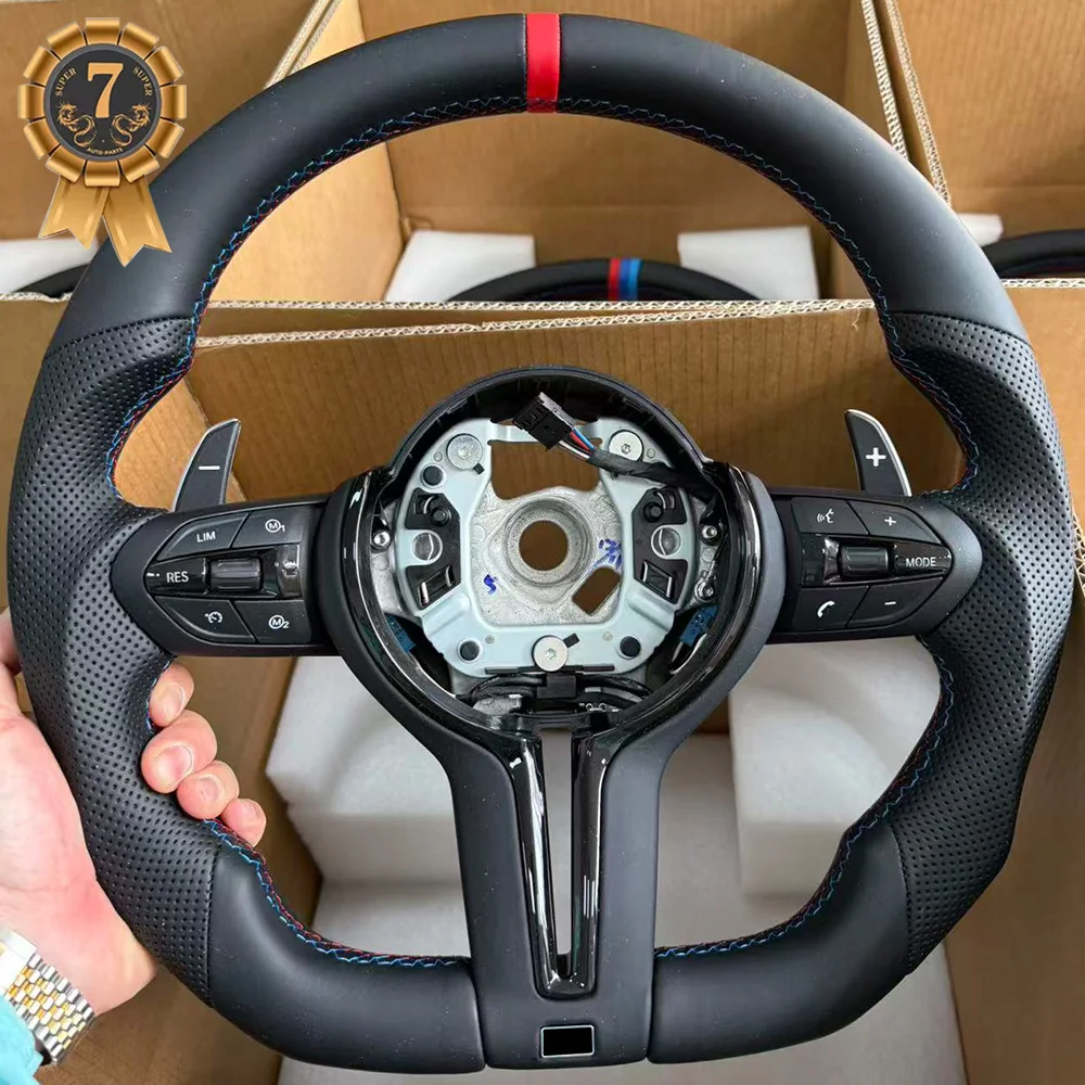 Flat Bottom M Sport Steering Wheel With Heating For BMW M3 M5 F10 F11 F12 F20 F21 F22 F25 F26 F30 F31 F32 M3 F80 M4 F82 M5 F90 view 2