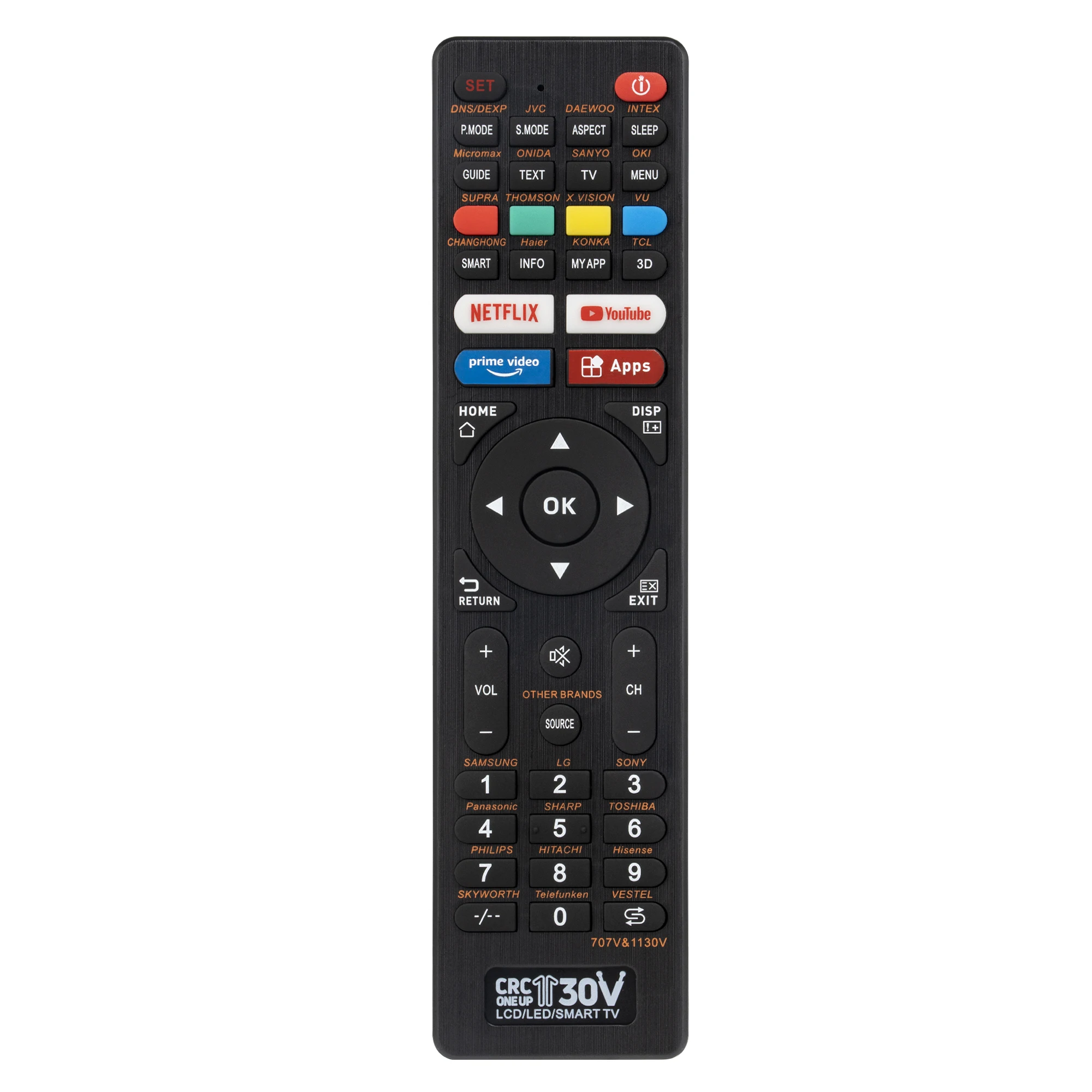 All-in-One Universal TV Remote Control Replacement for Sharp Sony Panasonic Sanyo Hitachi Toshiba Bbk Supra Akai Fusion Smart TV