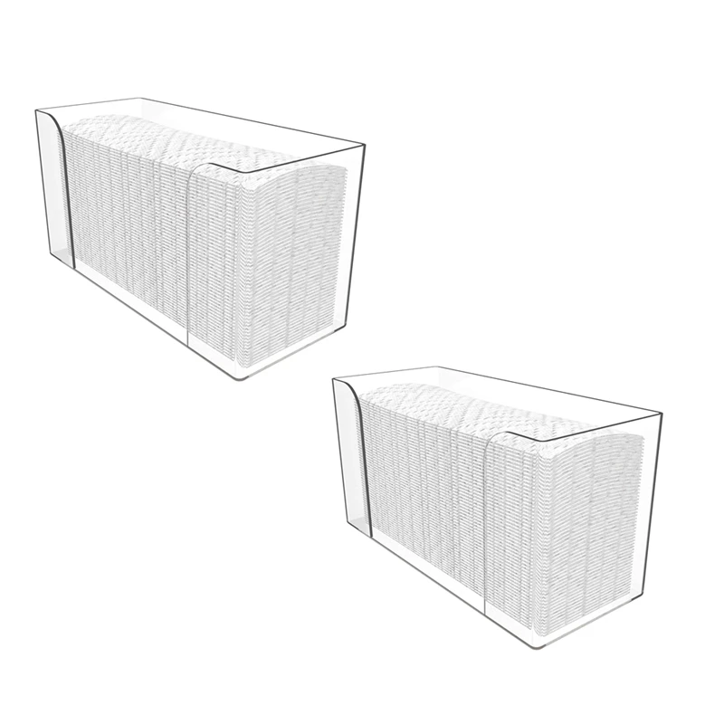 ABUL-2PCS Countertop Paper Towel Dispenser Clear Guest Towel Napkin Holder For Z-Fold C-Fold Or Multi-Fold Paper Towels